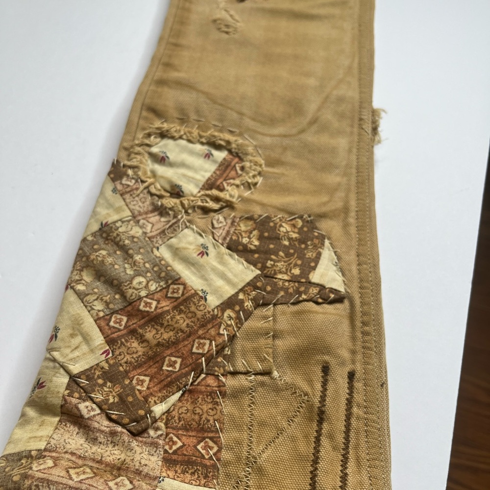 Vintage Ralph Lauren Patchwork Distressed Pants • Boho Straight Leg • Size 25 - Picture 5 of 8